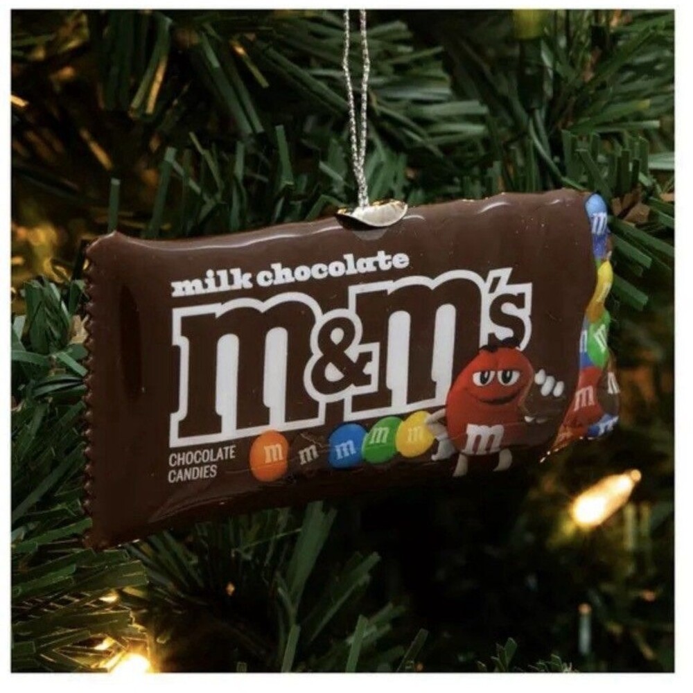 Ruz Package of M&Ms Candy Plastic Christmas Ornament - Picture 2 of 4